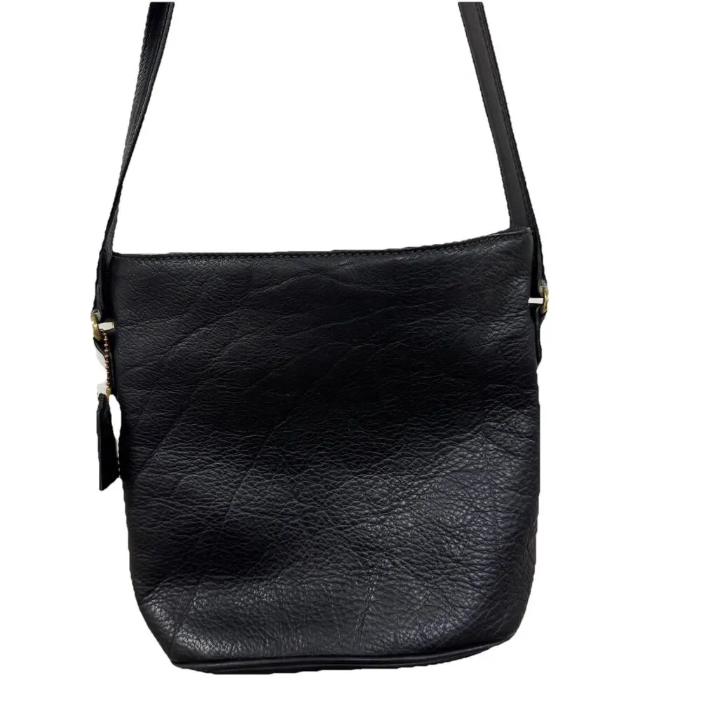 Coach Sonoma Bucket Bag 4907 Black Pebbled Leather Excellent Condition Vtg
